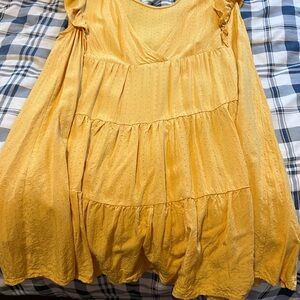 Yellow Tiered Dress